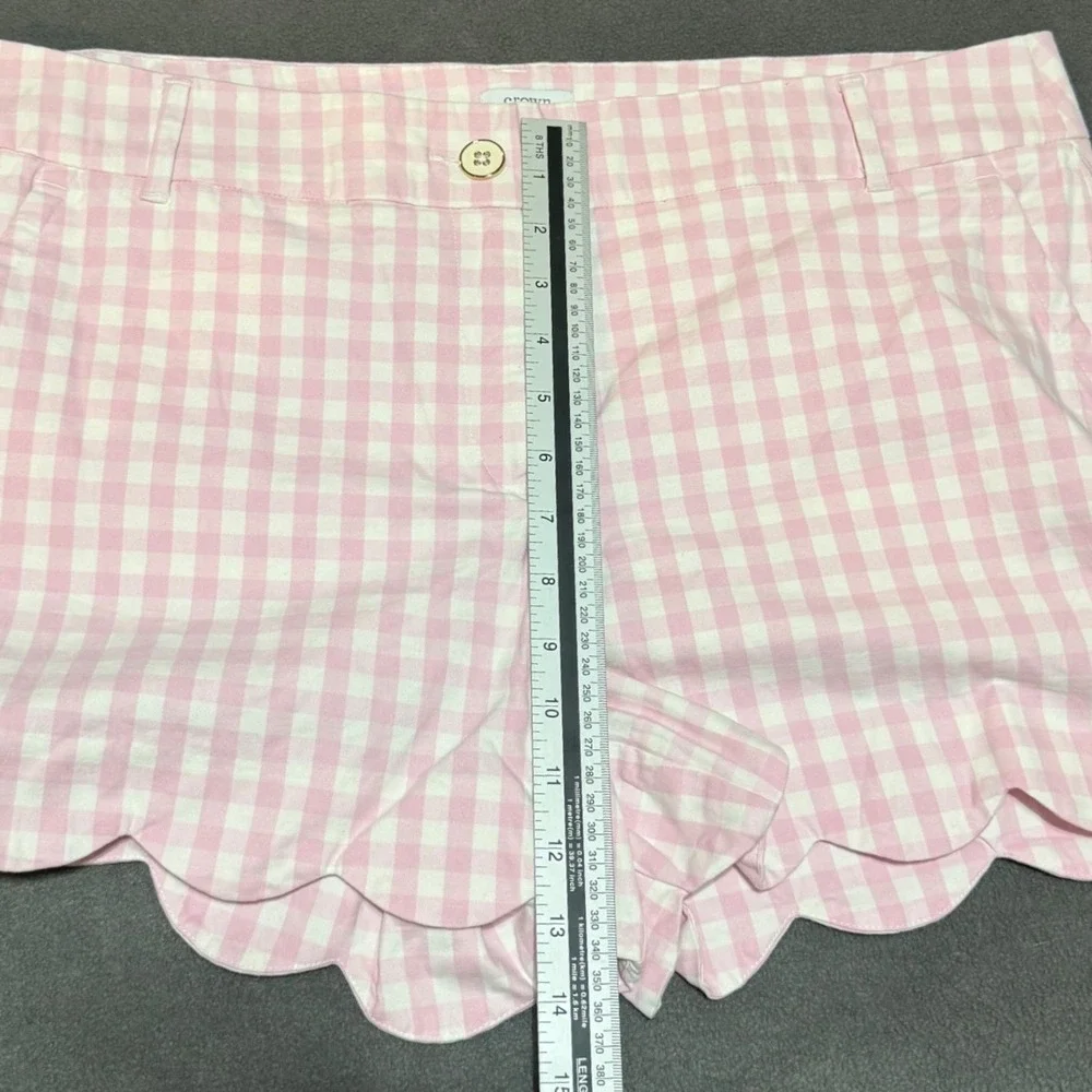 Crown & Ivy Shorts Shelby Scalloped Gingham 14 Pink - Picture 8 of 8